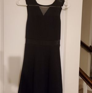 Little black dress with mesh detail